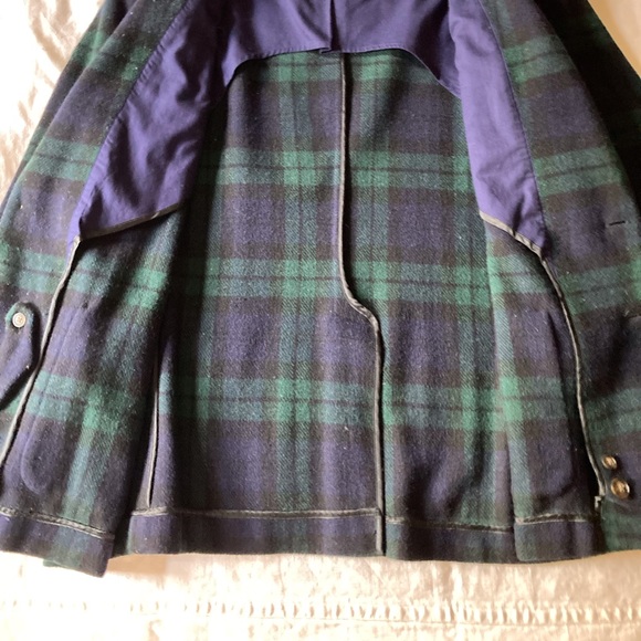 The Gap men glen plaid green navy black wool jacket - Picture 7 of 11